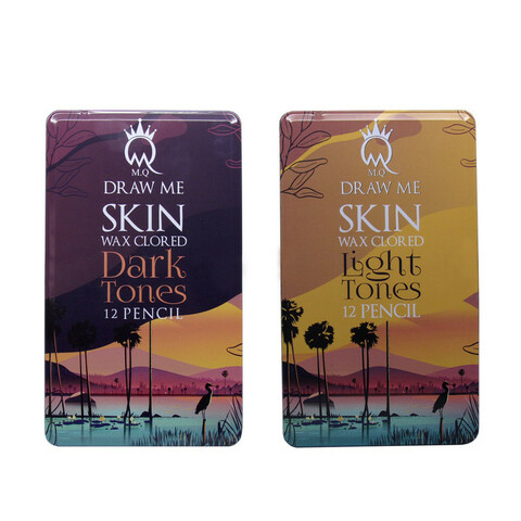 مداد رنگی ام کیو مدل Light &amp; Dark SKIN مجموعه 24 عددی