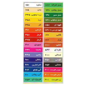 گواش تک رنگ پارس (30 میل)