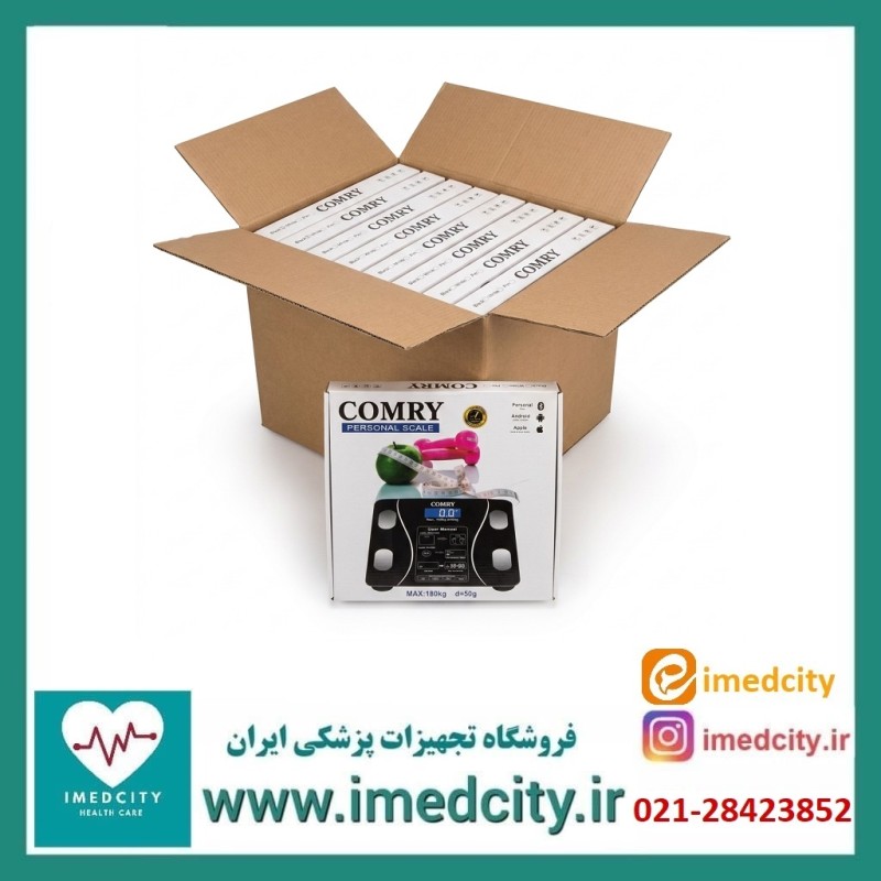 ترازوی دیجیتال هوشمند وزن و چربی کمری COMRY قابل اتصال به موبایل عمده 10 عددی