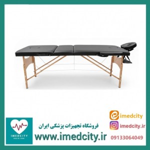 تخت معاینه پزشکی پزشک‌ آرا سناتور مدل چوبی و زیرسر متحرک