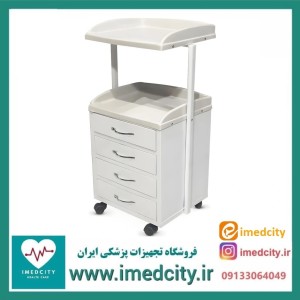 ترالی زیبایی چهار کشو بزرگ ABS پزشک آرا سبک و مقاوم