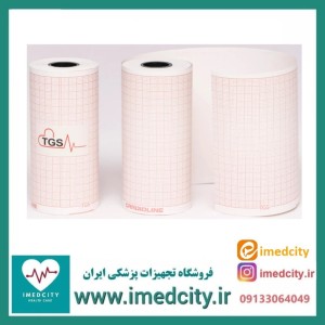 کاغذ نوار قلب رولی ۱۰ سانتی‌متر TGS مناسب دستگاه‌های CardioLine و سایر دستگاه‌های ECG