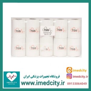 کاغذ نوار قلب سفید رولی TGS حرارتی 57 میلی متر