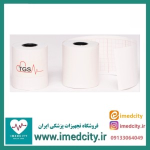 کاغذ نوار قلب رولی TGS حرارتی 5 سانتی‌متر شطرنج داخل