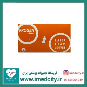 دستکش لاتکس کم پودر پروژن ویونت 100 عددی