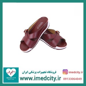 صندل طبی زنانه مدل 1024 رنگ زرشکی