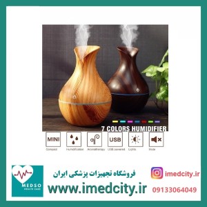 دستگاه بخور سرد Mini USB طرح کوزه ای چوبی