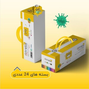 ماسک تنفسی کودک دکتر فست مدل 3 بعدی 5 لایه رنگارنگFAST-KF94 جعبه 24 عددی