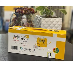 ماسک تنفسی کودک دکتر فست مدل 3 بعدی 5 لایه رنگارنگFAST-KF94 جعبه 24 عددی