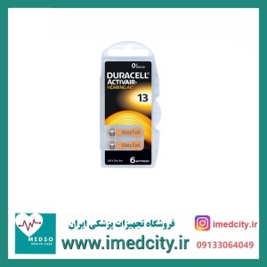 باتری سمعک  شماره 13 دوراسل Duracell بسته 6 عددی