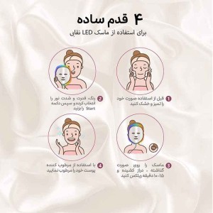 ماسک LED گردن و صورت LED facial mask