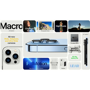 گوشی موبایل اپل مدل iPhone 13 Pro ZAA دو سیم‌ کارت ظرفیت 512 گیگابایت و رم 6 گیگابایت - نات اکتیو ریفربیش پارت نامبر F