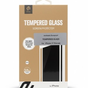glass Devia for iPhone 17 Promax/محافظ صفحه نمایش ایفون 17 پرومکس شفاف آنتی استاتیک (اعتباری اسنپ)