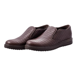 کفش طبی مردانه جی اف اس کد 704D کشی رنگ قهوه ای