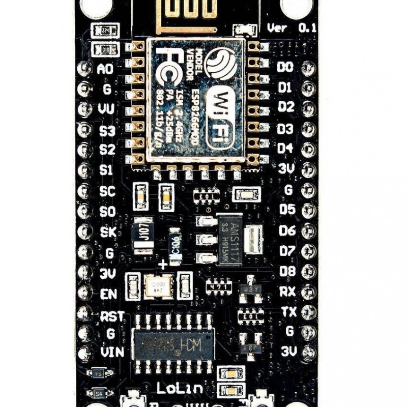 برد توسعه NODEMCU دارای هسته WIFI مدل ESP8266 و مبدل CH340 دارای پورت Micro Usb