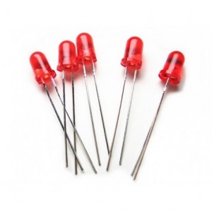 LED 5mm قرمز مات پایه بلند بسته 1000 عددی