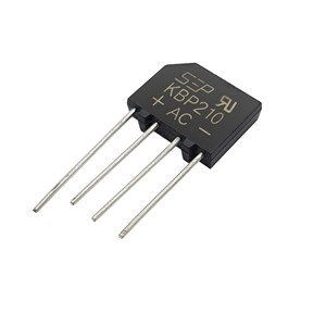 پل دیود شانه ای تخت  KBP210  ,  2A