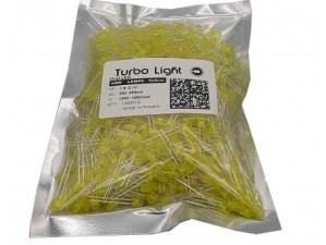 LED اوال 5mm زرد مرغوب تایوانی مارک Turbo Light بسته 1000 تایی