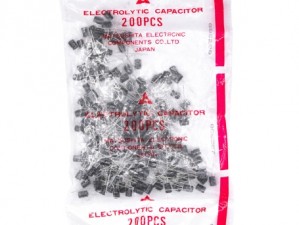خازن الکترولیتی 100UF/4V ژاپنی مارک Matsushita Panasonic بسته 200 تایی