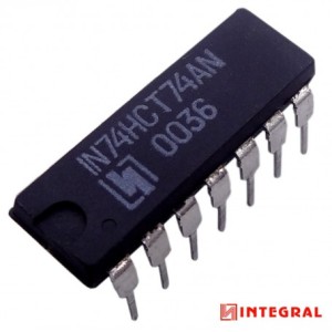 تراشه فیلیپ فلاپ 74HCT74AN پکیج DIP مارک INTEGRAL