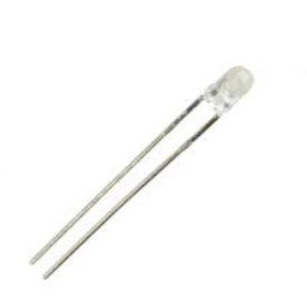 LED  3mm سفید شیشه ای پایه بلند