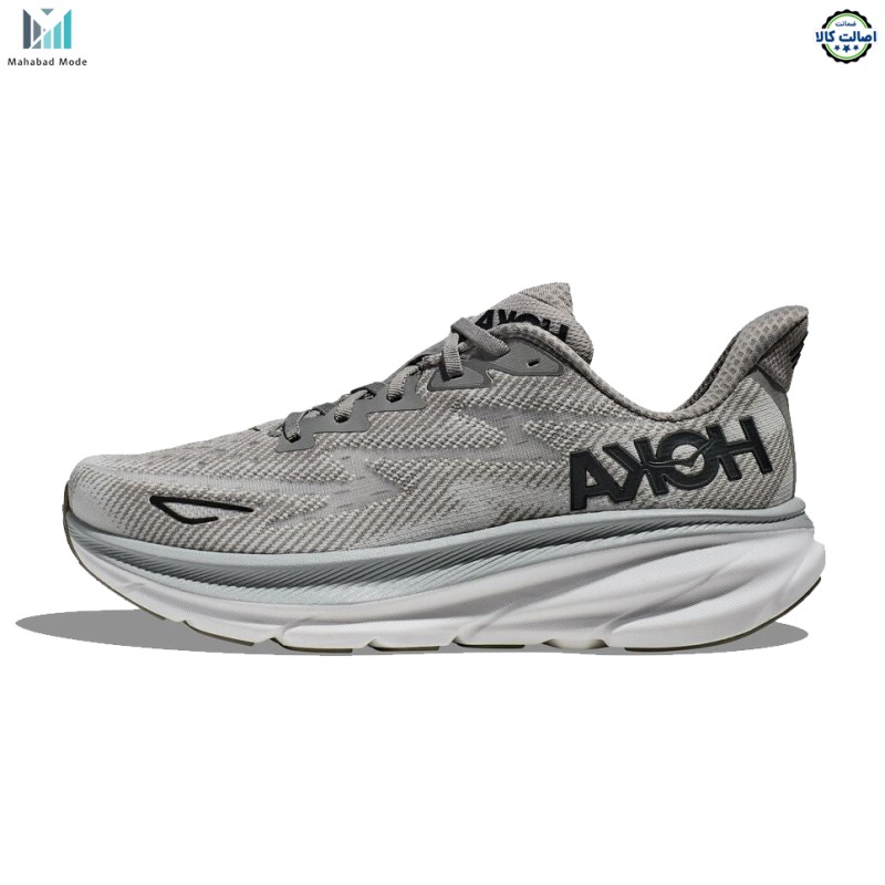 کفش هوکا کلیفتون 9 طوسی مدل HOKA Clifton 9 WIDE - 1132210-HMBC سایز 42