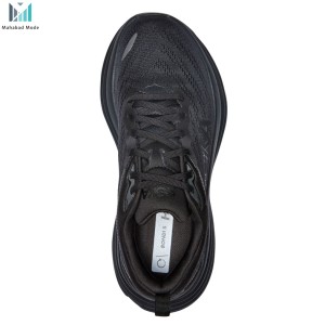 کفش هوکا باندی 8 مشکی مدل Hoka Bondi 8 wide 1127954 BBLC سایز 40