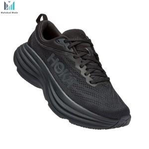کفش هوکا باندی 8 مشکی مدل Hoka Bondi 8 wide 1127954 BBLC سایز 40