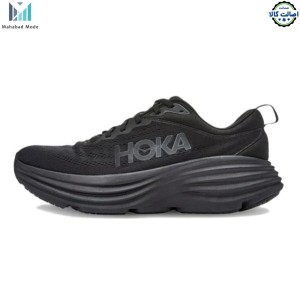 کفش هوکا باندی 8 واید مشکی مدل Hoka Bondi 8 Wide 1127953 BBLC سایز 45