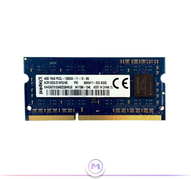 رم 4 گیگ pc3l لپ تاپ برند کینگستون باس 12800S MHZ