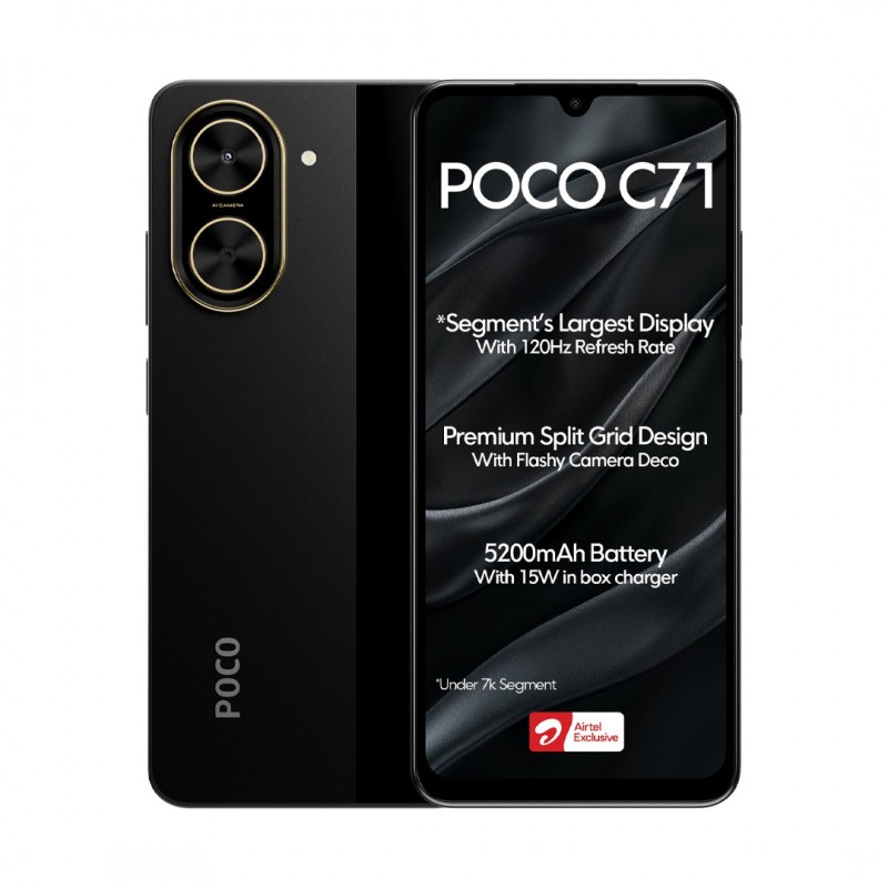 گوشی موبایل شیائومی مدل Poco C71 ظرفیت ۱۲۸ گیگابایت رم ۴ گیگابایت