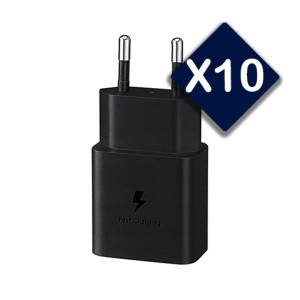 پک 10 عددی شارژر دیواری سامسونگ مدل EP-T1510 توان 15 وات اصلی سوپر فست شارژ