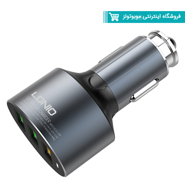شارژر فندکی LDNIO مدل C703Q با کابل Micro USB