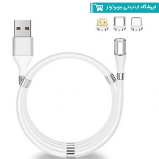 کابل شارژر آهنربایی سه سر  led دار