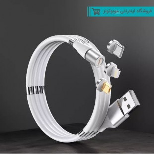 کابل شارژر آهنربایی سه سر  led دار