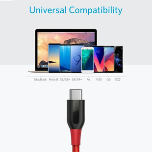 کابل تبدیل USB-C به USB  انکر مدل A8168 PowerLine Plus طول 0.9 متر