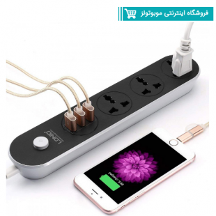 چندراهی برق و شارژر USB الدینیو مدل SC3301