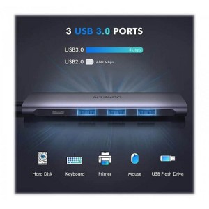 هاب 3 پورت USB 3.0 یو گرین  همراه با پورت HDMI مدل CM136