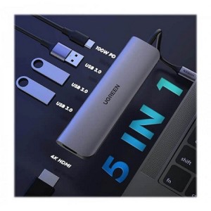 هاب 3 پورت USB 3.0 یو گرین  همراه با پورت HDMI مدل CM136