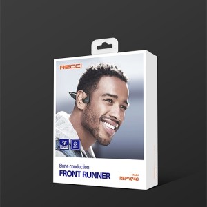 هندزفری بی سیم گردنی القایی رسی Recci Front Runner Bone wireless headphones REP-W40