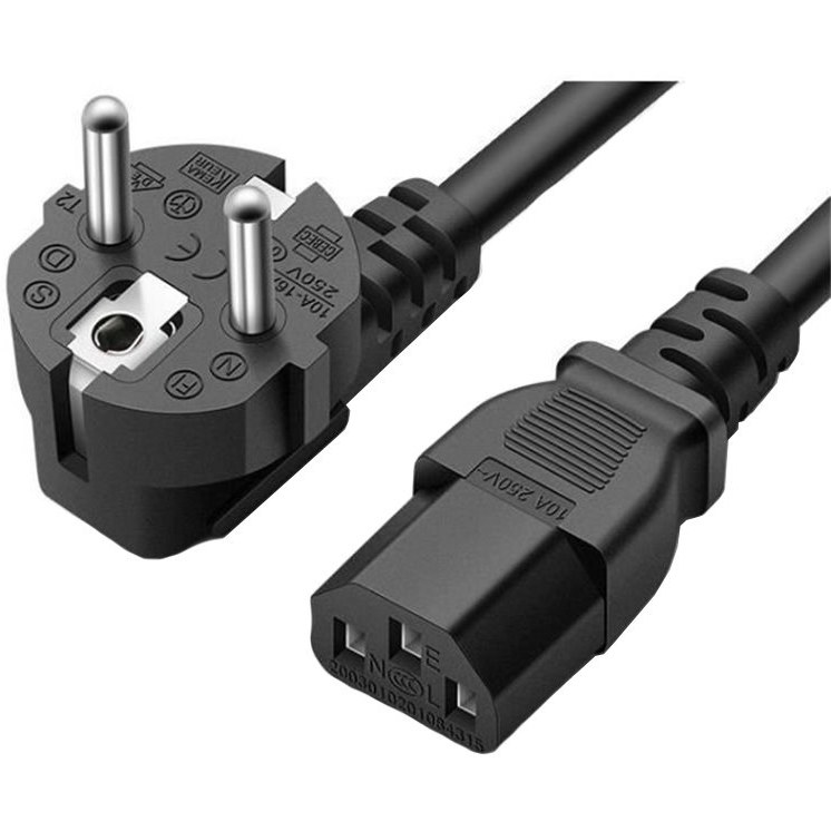کابل برق کامپیوتر تمام مس، کابل پاور 0/75*2 به طول ۱20 سانتی متر | Power Cable 1/2M  2X0/75MM