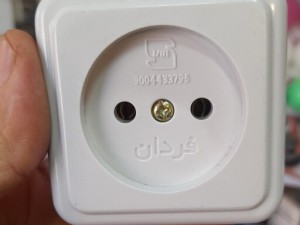 پریز برق روکار فردان الکتریک ،مدل فانتزی، سفید (پریز استاندارد روکار)