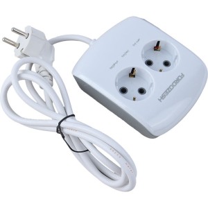 محافظ یخچال دو پریز فروزش مدل لوتوس صفحه نمایش دیجیتال (کابل 2/8 متر) سفید