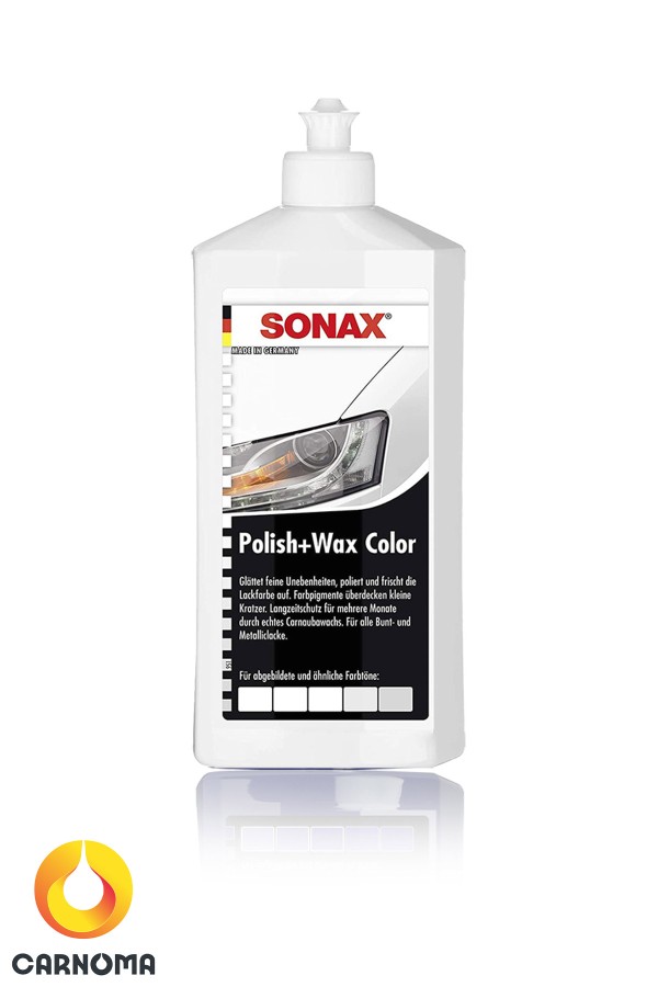 پولیش و واکس رنگ سفید سوناکس حجم 500 میلی لیتر(Polish + Wax Color )