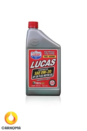 روغن موتور لوکاس 0w-20 حجم 946 میلی لیتر
