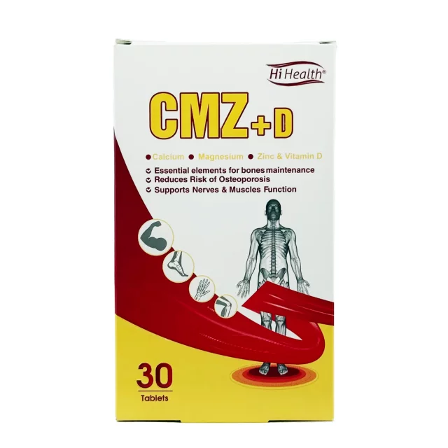 قرص کلسیم منیزیم زینک + ویتامین دی های هلث - 30 عددی