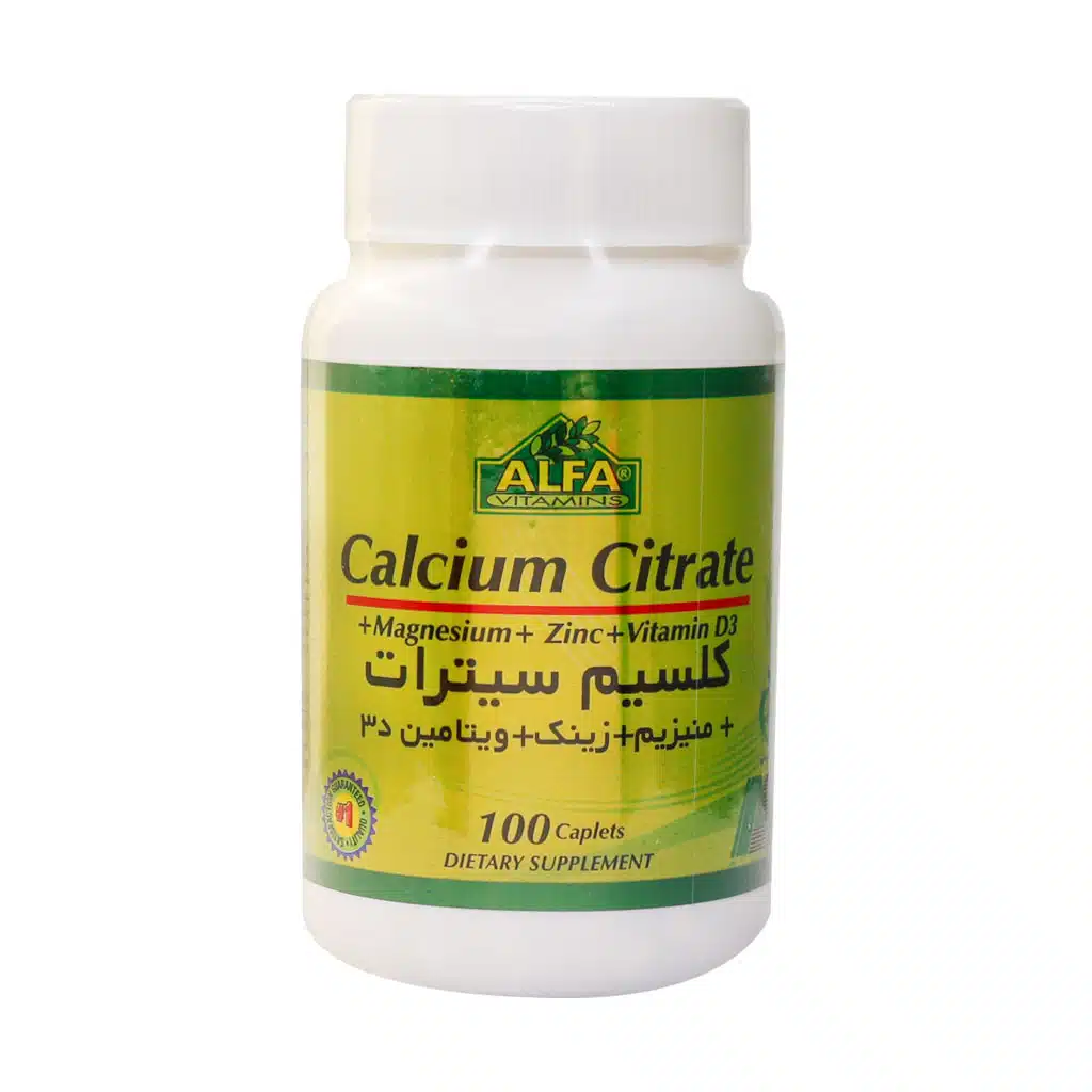 کلسیم سیترات+منیزیم+زینک+ویتامین د3 آلفا ویتامینز - 60 عددی