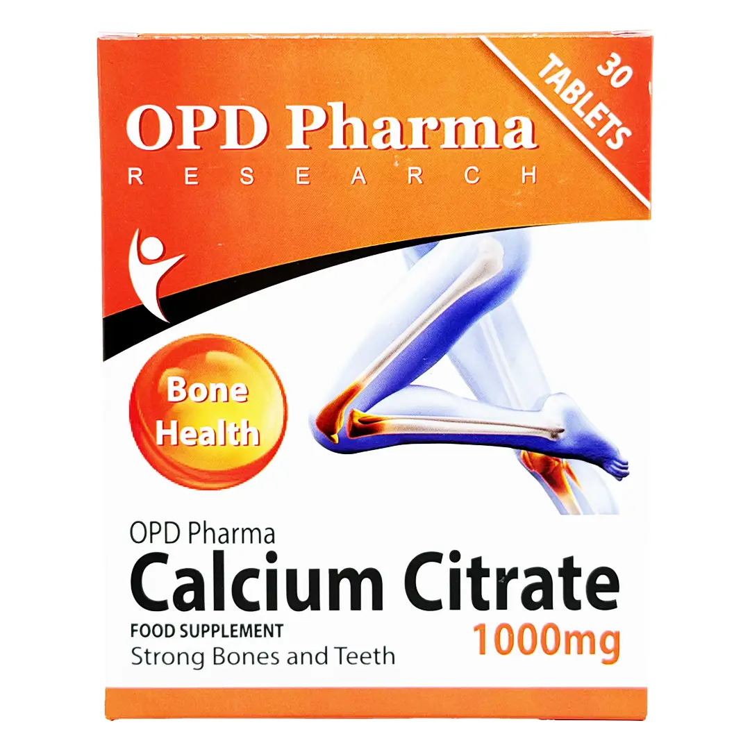 قرص کلسیم سیترات (1000 میلی گرم )  او پی دی فارما - 30 عددی