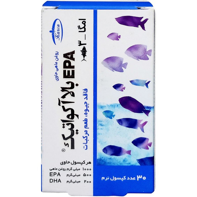 کپسول روغن ماهی حاوی EPA بالا آکواتیک کارن - 30 عدد