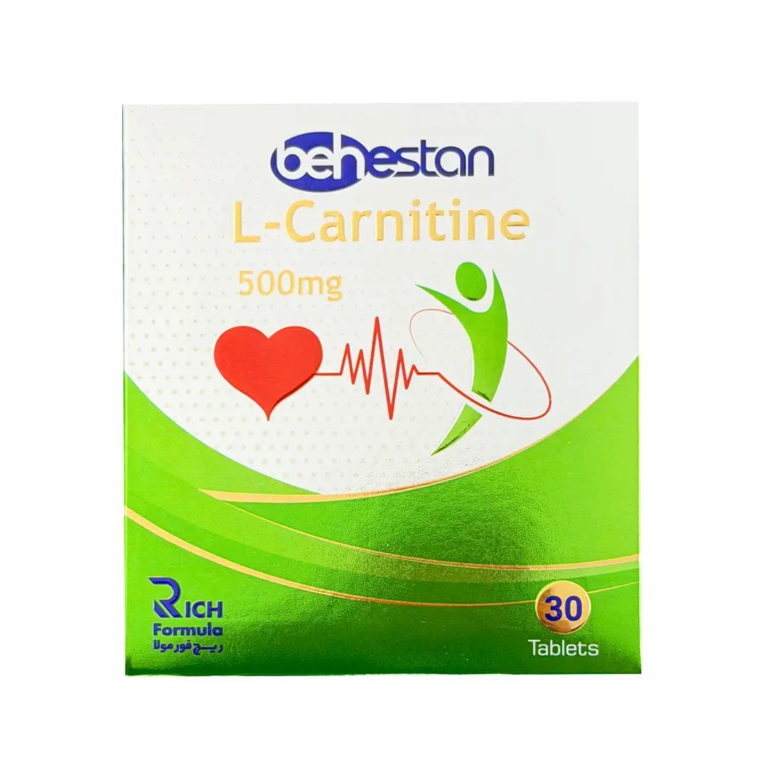 قرص ال کارنیتین 500 بهستان - 30 عددی
